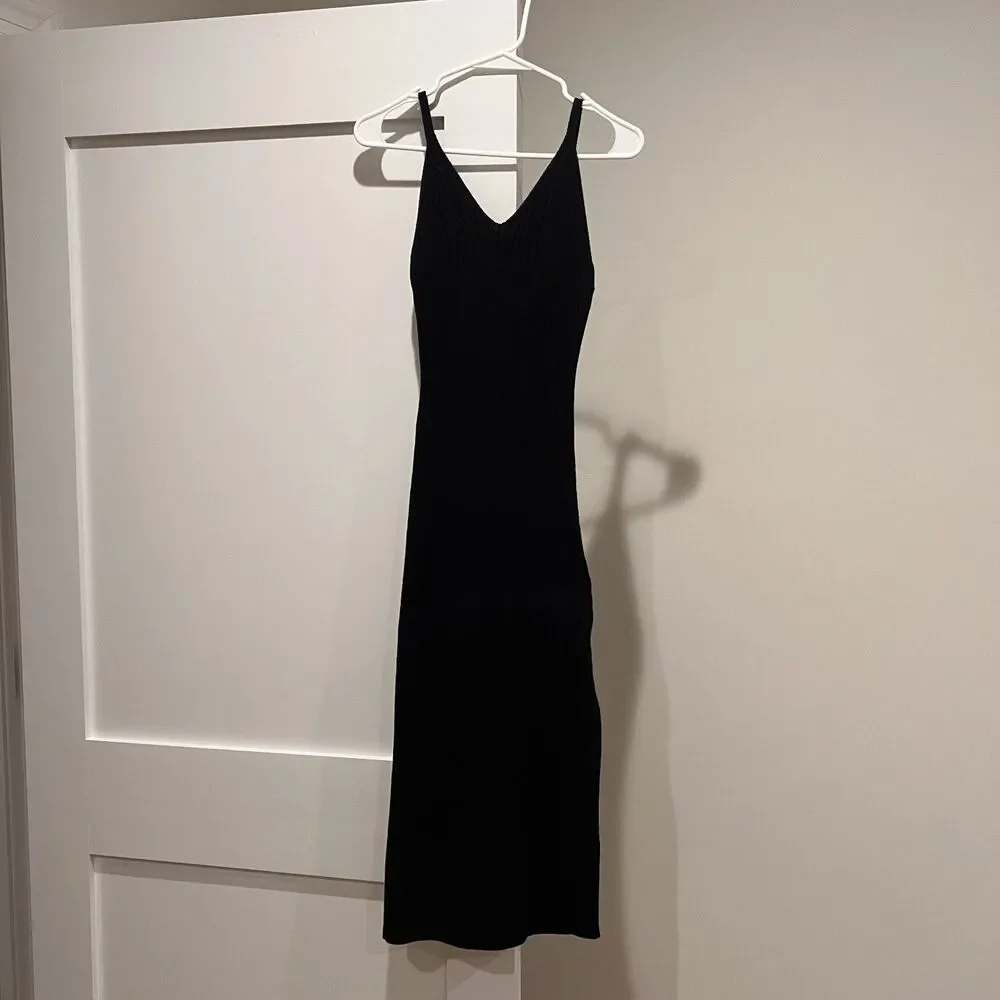 Free People Black Phoebe Sweater Dress in Size Small